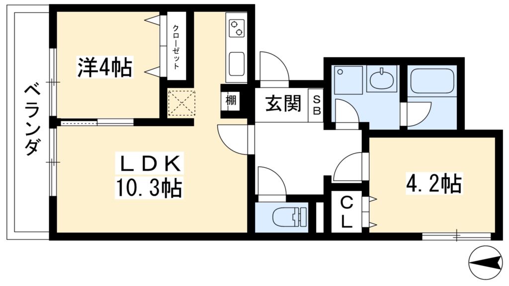 ヴィラ北白川 間取り