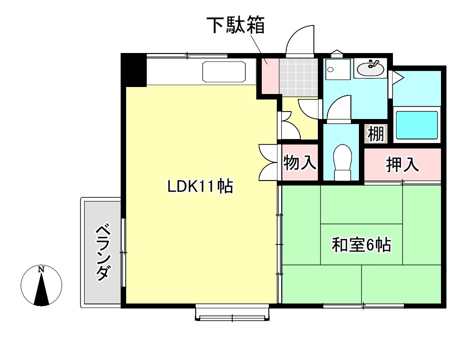 クレール下鴨 間取り