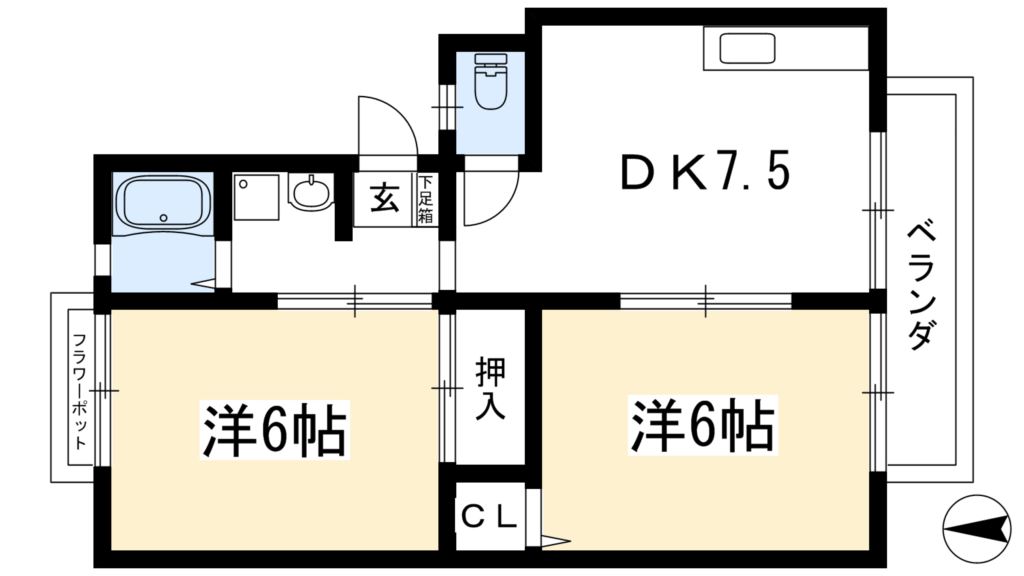 エルクルーセ西賀茂 間取り