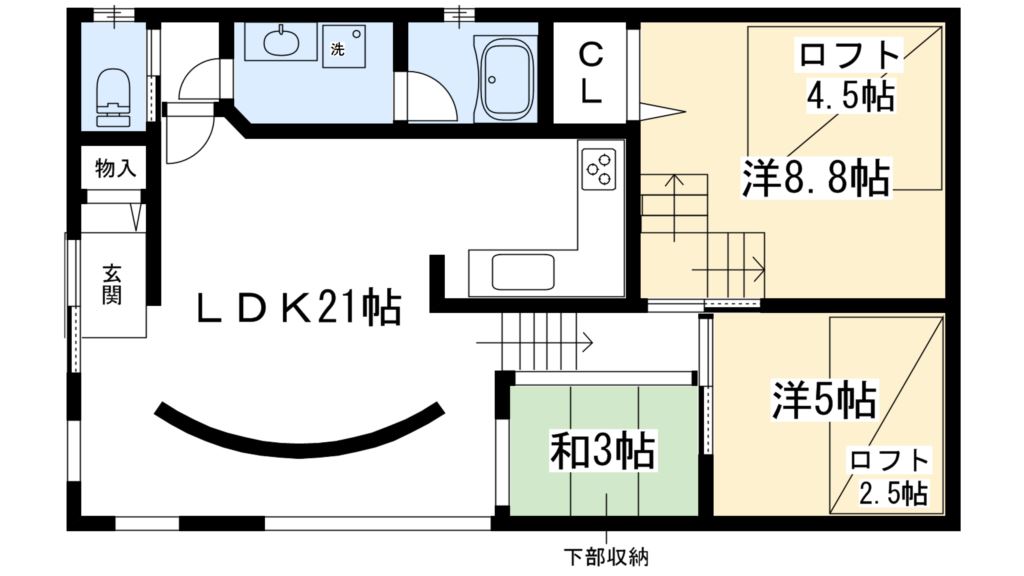 木瓜原町貸家 間取り