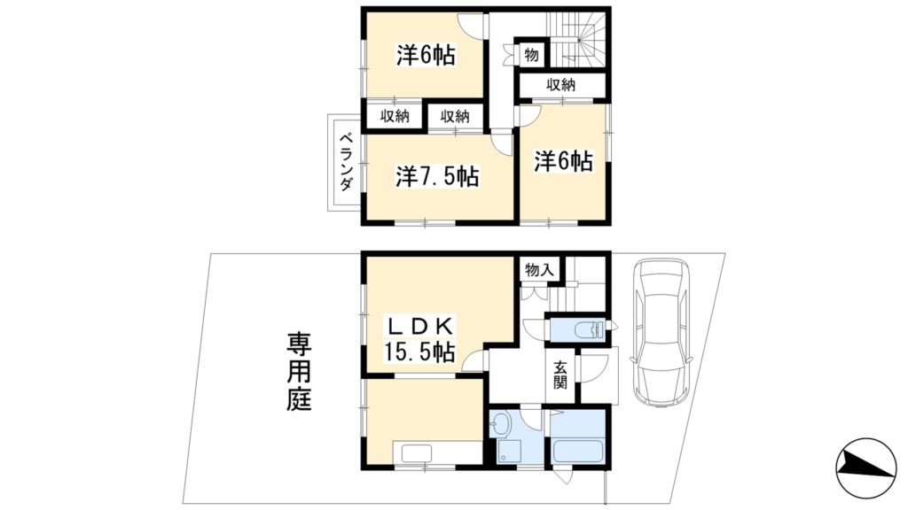 下鴨蓼倉町貸家 間取り
