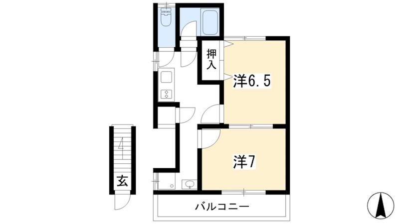 吉田上大路町貸家 間取り