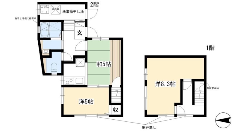 衣笠北荒見町貸家 間取り