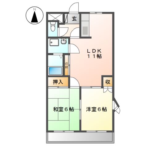 プリベール上桂 間取り