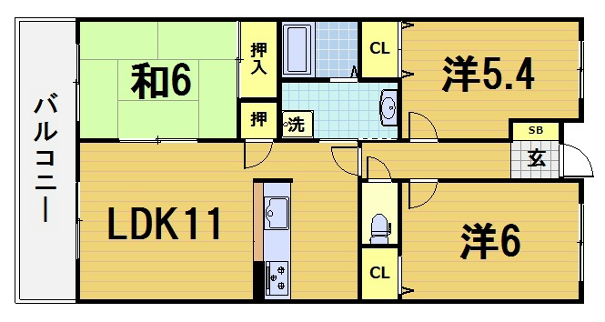 レジディア太秦 間取り