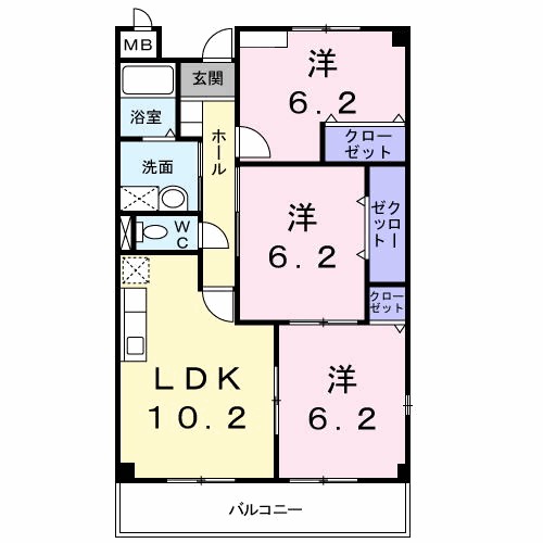 エスト京田辺Ⅱ 間取り