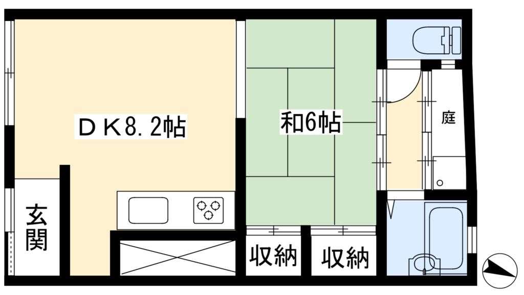 小山下内河原町京町家 間取り
