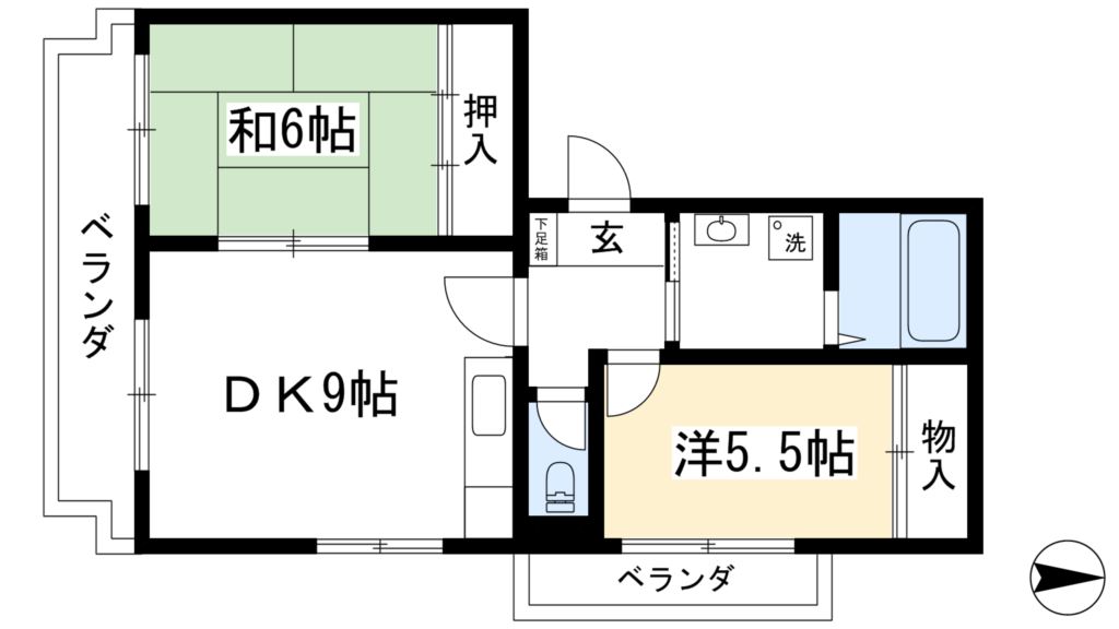 ヴィラ衣笠 間取り