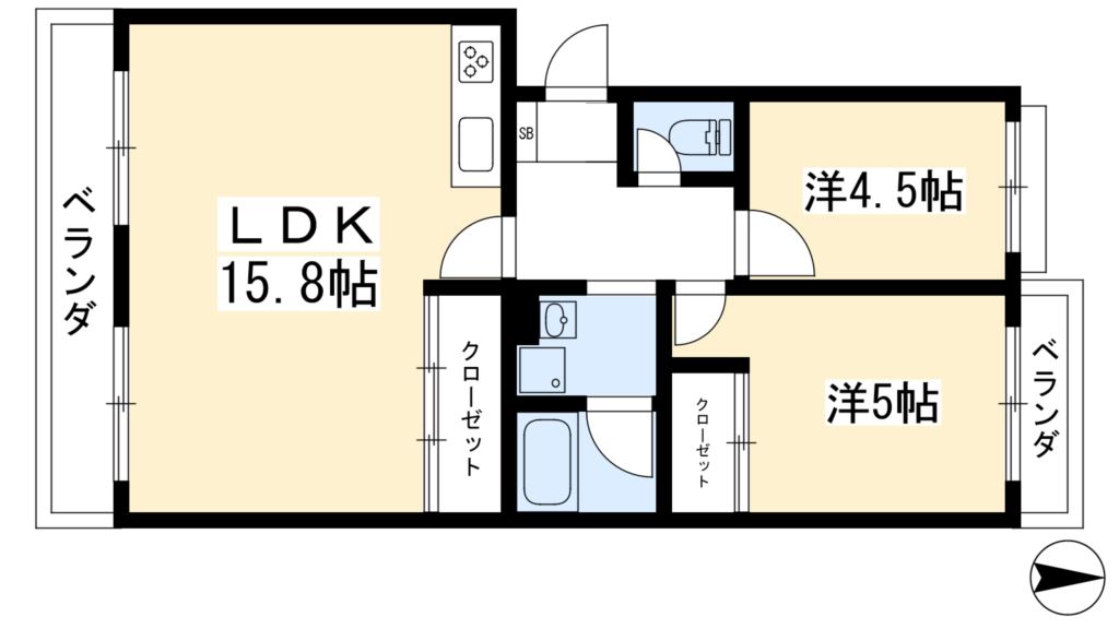ヴィラ衣笠 間取り