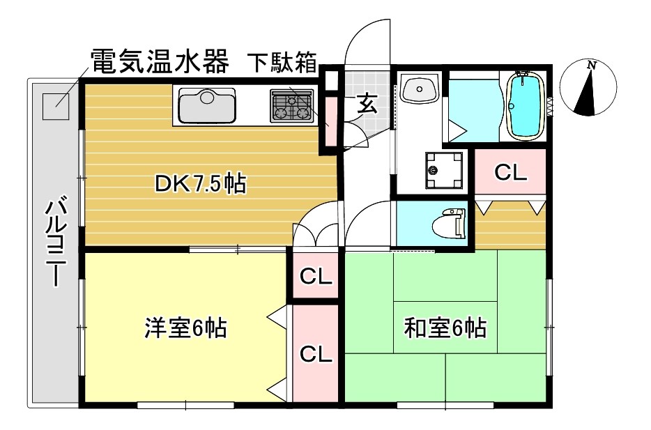 ヒールコート烏丸鞍馬口 間取り