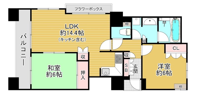 ルネス・ピース四条烏丸 間取り