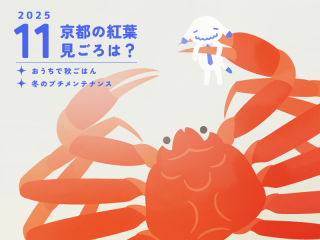 【11月のお便り】京都の紅葉、見頃は？／おうちで秋ごはん／冬のプチメンテナンス